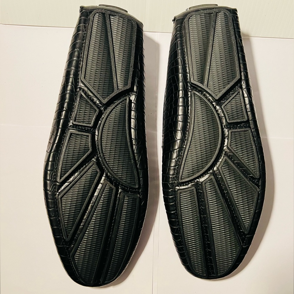 Mecca Crocodile Textured Slip-On Loafers with Gold Accent Size 13 NWOT - Picture 6 of 6